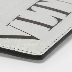 Pre Owned Valentino Silver Leather VLTN Card Holder