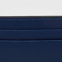 Pre Owned Valentino Blue Leather Rockstud Card Holder