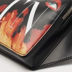 Valentino Black Printed Leather Emilio Villalba x VLTN Belt Bag