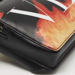 Valentino Black Printed Leather Emilio Villalba x VLTN Belt Bag