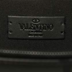 Valentino Black Nylon Printed Belt Bag