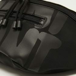 Valentino Black Nylon Printed Belt Bag
