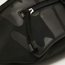 Valentino Black Nylon Printed Belt Bag