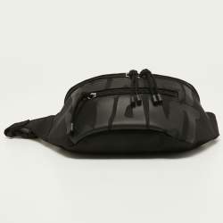 Valentino Black Nylon Printed Belt Bag