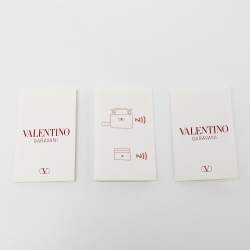 Pre Owned Valentino Blue Leather VLOGO Card Case