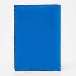 Pre Owned Valentino Blue Leather VLOGO Card Case
