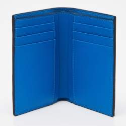 Pre Owned Valentino Blue Leather VLOGO Card Case