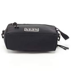 Pre Owned Valentino Black Nylon VLTN Front Pocket Messenger Bag 