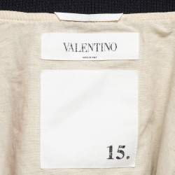 Valentino Navy Blue Rockstud Untitled Navy Blue Bomber Jacket L