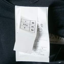 Pre Owned Valentino Navy Blue Mohair & Wool Single Breasted Blazer S