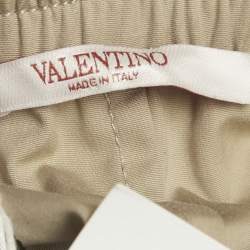 Pre Owned Valentino Beige Cotton Shorts M