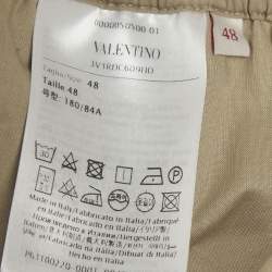 Pre Owned Valentino Beige Cotton Shorts M