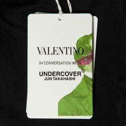 مملوكة مسبقًا Valentino X Undercover Black V Face UFO Print Cotton Crew Neck T-Shirt L
