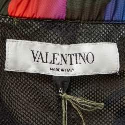 Pre Owned Valentino Multicolor Camouflage Nylon Elasticated Swimwear S 