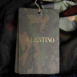 Pre Owned Valentino Multicolor Camouflage Nylon Elasticated Swimwear S 