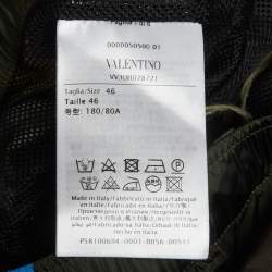 Pre Owned Valentino Multicolor Camouflage Nylon Elasticated Swimwear S 