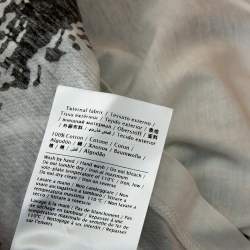 Pre Owned Valentino White Panther Print Cotton Crew Neck T-Shirt S