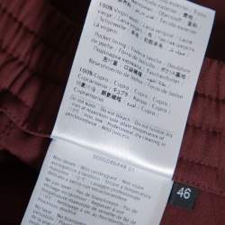 Valentino Burgundy Wool Straight Leg Track Pants S