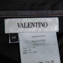 Pre Owned Valentino Navy Blue Wool & Mohair Mid Rise Trousers XS