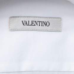 Pre Owned Valentino White Cotton Button Front Shirt S