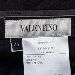Valentino Navy Blue Wool & Mohair Mid Rise Trousers XS