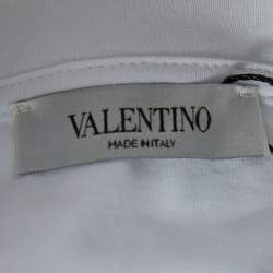 Valentino White VLTN Print Cotton Crew Neck T-Shirt L