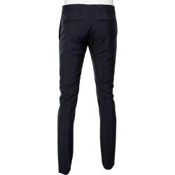 Valentino Navy Blue Wool Straight Fit Formal Pants XS