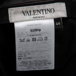 Valentino Navy Blue Wool Straight Fit Formal Pants XS
