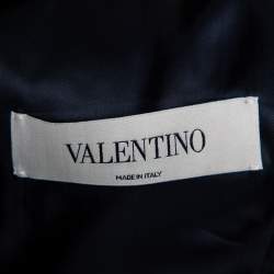 Pre Owned Valentino Navy Blue Wool Single Breasted Blazer S