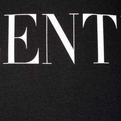 مملوكة مسبقًا Valentino Black/White Logo-Print T-Shirt S