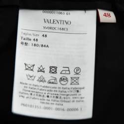 Valentino Black Silk Pleated Shorts M 