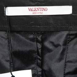 Valentino Black Silk Pleated Shorts M 