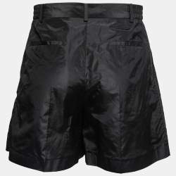 Valentino Black Silk Pleated Shorts M 