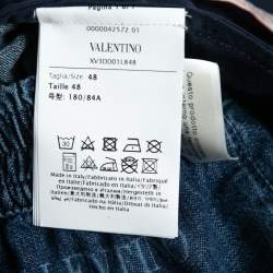Valentino Blue Denim Elastic Waist Shorts M 