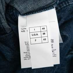 Pre Owned Valentino Blue Denim Short Sleeve Shirt M