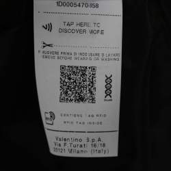 Pre Owned Valentino Black Silk Short-Sleeve Shirt S