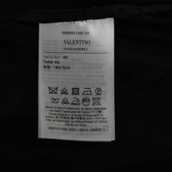 Pre Owned Valentino Black Silk Short-Sleeve Shirt S