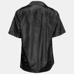 Pre Owned Valentino Black Silk Short-Sleeve Shirt S