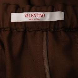 Valentino Brown Cotton Drawstring Shorts M