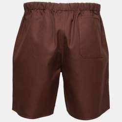 Valentino Brown Cotton Drawstring Shorts M