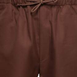 Valentino Brown Cotton Drawstring Shorts M