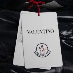 Pre Owned Valentino X Moncler Navy Blue Synthetic V Logo Down Puffer Jacket M