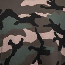 Pre Owned Valentino Green Camouflage Printed Cotton T-Shirt M