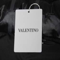 Valentino Black Synthetic VLTN Logo Puffer Jacket XL