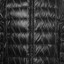 Valentino Black Synthetic VLTN Logo Puffer Jacket XL