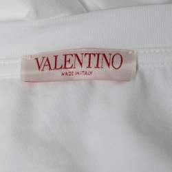 Valentino White Cotton Crew Neck T-Shirt L