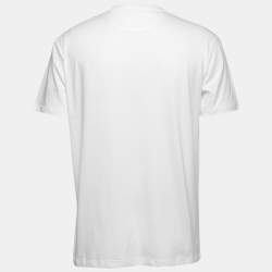 Valentino White Cotton Crew Neck T-Shirt L