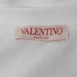 Valentino White Cotton Crew Neck T-Shirt L