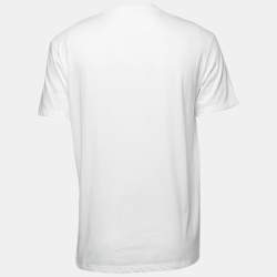 Valentino White Cotton Crew Neck T-Shirt L