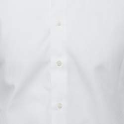 Valentino White Cotton Button Front Shirt M